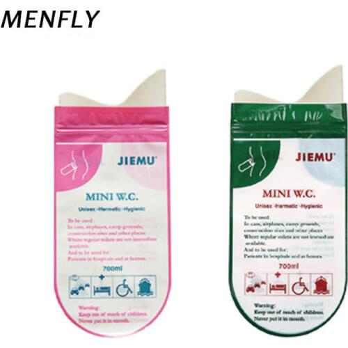 MENFLY 700ml 4PCS Car Urine Bag Portable Outdoor Urinal Gadget Emergency Urine Bags for Men Women Tourist Urine Collection Bag
