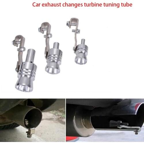 Car exhaust change turbine tuning tube tail throat whistle tube blowing valve aluminum gas sound whistle universal type
