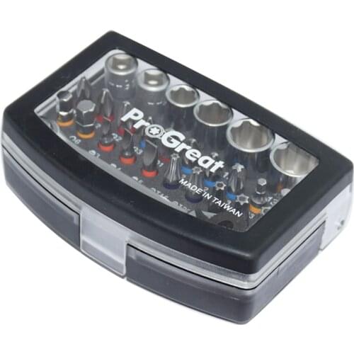 28PCS Industrial Mini socket ratchet wrench set 1/4 socket set screwdriver head Auto Repair tools S2 material