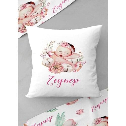 Personalized Digital Printing Fabric Girls Boy Baby Pillowcase 35x45 cm