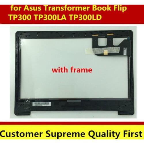 New 13.3'' inch Touch Screen Panel + Frame For ASUS Transformer Book TP300L TP300LA TP300LD Series Digitizer Glass Replacement