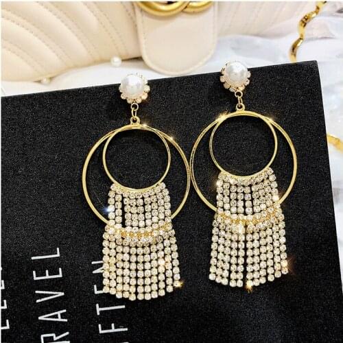 2021 New Fashion temperament wild girl heart earrings jewelry Europe Crystal from Austrian 2 Colors Fit Women and female