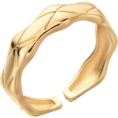 New fashion temperament simple gold opening ring suitable for women / Girls Wedding Party Jewelry JZ-056