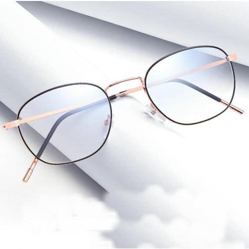 Retro Round Glasses Frame Women Eyeglasses Computer Myopia Optical Anti-blue light Spectacle Frame Female
