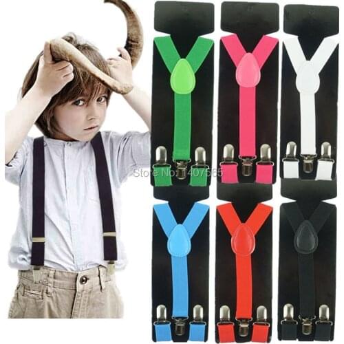 Fashion bulk colorful Children/Kids/boy/baby braces adjustable Clip-on Y-back suspenders and toddler suspenders