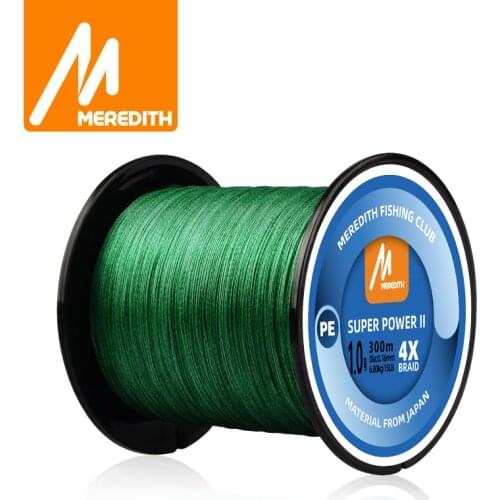MEREDITH 4 Strands Braided PE Fishing Line 300M 500M 1000M 15-80LB Smooth Multifilament PE Fishing Line for freshwater Fishing