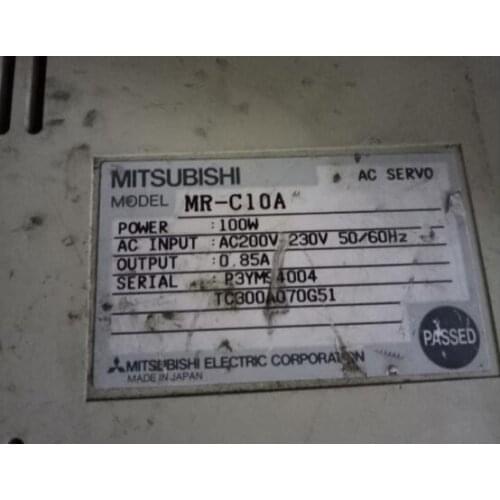 Servo pack MR-C10A , Used one , 90% appearance new , 3 months warranty in stock
