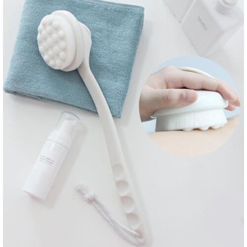 Japanese style bath brush, rub back towel, wipe back bath brush, long handle soft hair decontamination and dead skin bath tool