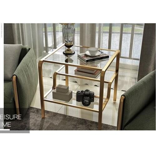 Sitting room marble edge a few toughened glass Angle a few contracted small tea table sofa edge ark the head of a bed moves squa