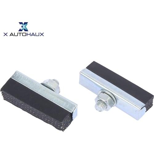 X Autohaux Universual 1/2/4 Pair Bike Bicycle Black Rubber Brake Stop Pads Replacement Length 40mm 42mm 50mm Bicycle Block Shoes