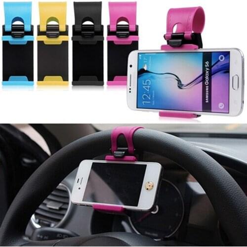 Universal Car Steering Wheel Clip Mount Holder for iPhone 8 7 7Plus 6 6s Samsung Xiaomi Huawei Mobile Phone GPS freeing