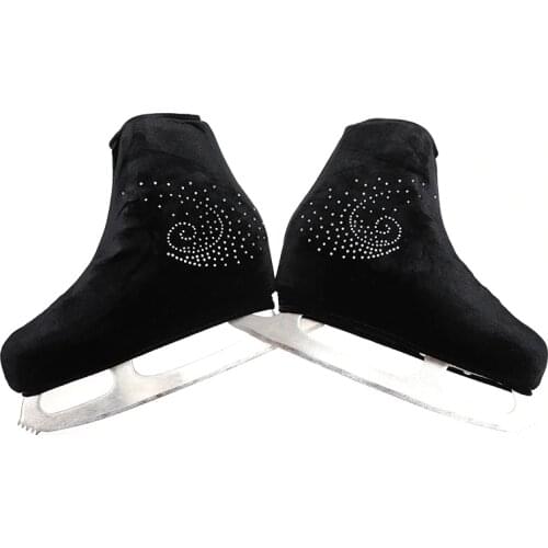 Nasinaya Figure Skating Shoes Cover Velvet for Kids Adult Protective Roller Skate Ice Skating Accessories shiny Rhinestones 15