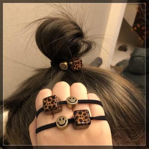 Korean Style Lovely Leopard Hair Band Girls Bracelet All Matched Hair Rope Hair Rings Fashion Hair Accessories