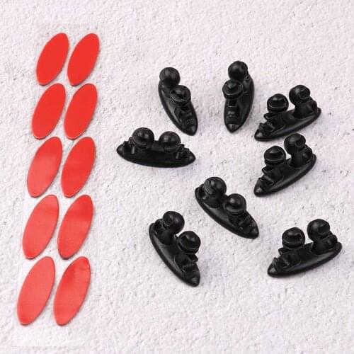 8Pcs/lot Adhesive Cable Winder Car Interior Cable Clip Earphone Cable Organizer Wire Storage Holder Clip Cord Holder