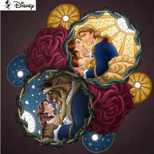 Disney Diamond Painting Cross Stitch Pattern 5D Diamond Embroidery "Cartoon beauty beast" Home Decor DIY diamond Art A30287