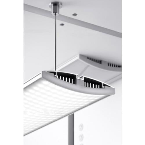 Large and wide suspending aluminum led profile for parking lot, available for PC opal and clear cover, free shipping by DHL