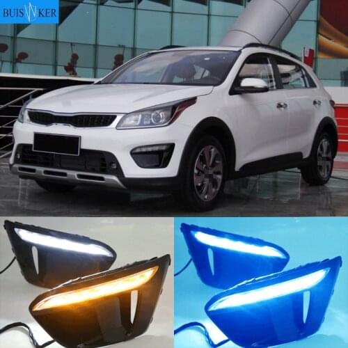 For KIA RIO X-Line 2018 2019 LED DRL headlight headlights daytime running lights fog lights fog light foglights Russian version