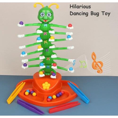 Electrical Swing Bug Toy Green Smile Caterpillar Giggle Wiggle Kawaii Lovely Swing Toy Giggle Wiggle Game Suitable For Childrens