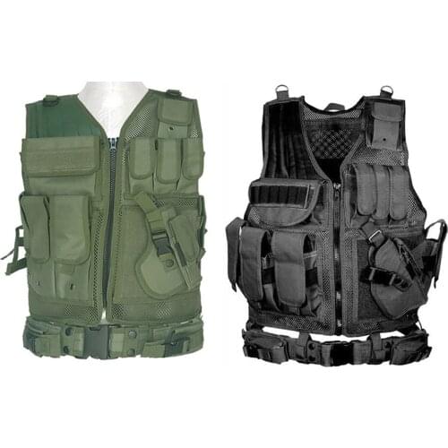 Simulated Tactical Vest Live Toy Gun Battle Game Equipment Realistic Toy Bullet Clips Walkie-talkie Toy Accessories Vest For Kid