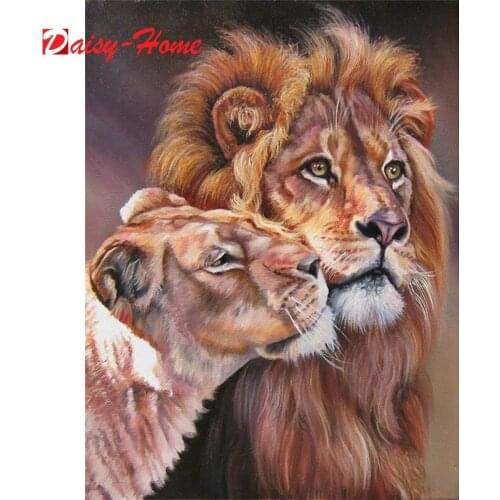 Diamond Painting Lion Full Square Drill Cross Stitch Mosaic Diamond Embroidery Animals Rhinestone Pictures Home Decor