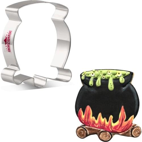 KENIAO Jar Cookie Cutter For Halloween Party - 9.1 x 7.8 CM - Biscuit / Fondant / Pastry Cutter - Stainless Steel