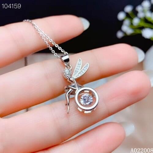 KJJEAXCMY Fine Jewelry 925 Sterling Silver inlaid Mosang Diamond ladies new pendant popular necklace support test hot selling