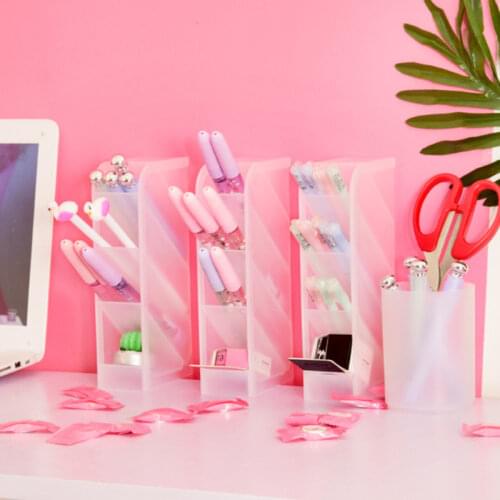 Creative pen holder multifunctional desk pen holder small fresh and simple storage box