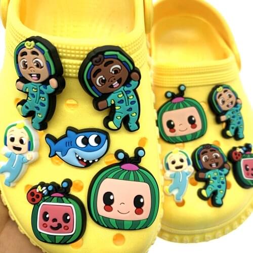 Single Sale Hot Cartoon Watermelon Ion Shoes Charms Silicone Baby Series Buckles For Kids Party Gifts Croc Slipper Decor