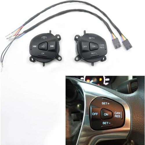 For Ford Fiesta Ecosport 2014 2015 Multifunction Steering Wheel Cruise Speed Control Button Switch Audio Volume Control Switch
