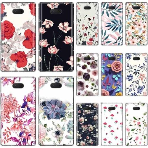 Peony Daisy Cactus Leaves Plants For Sony Xperia X XA XA1 XA2 XA3 XZ XZ1 XZ2 XZ3 XZ4 L1 L2 L3 Plus Compeact Soft TPU Case