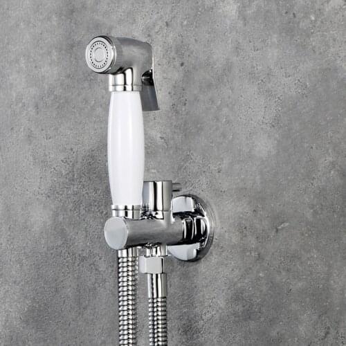 All brass Toilet Hand held Bidet faucet set ,Diaper Sprayer,Shower Shattaf Bidet Spray with 1.5m hose brass valve holder