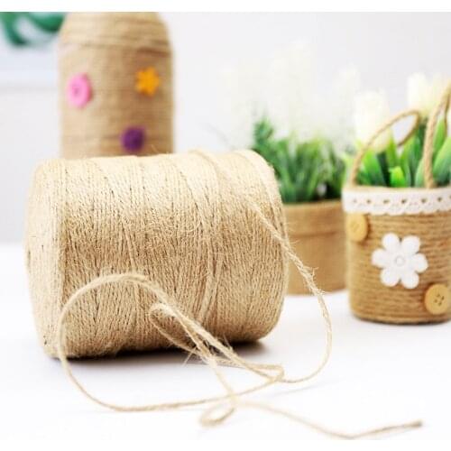 Natural rope DIY Wedding Birthday Wedding Decoration Rattan Gift Bouquet Packaging Rope 2 mm JJ291