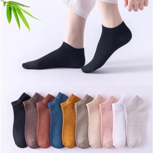 OEM Custom Logo Color Anti Odor Quick Dry Sporty Sneaker Ankle Bamboo Socks Women
