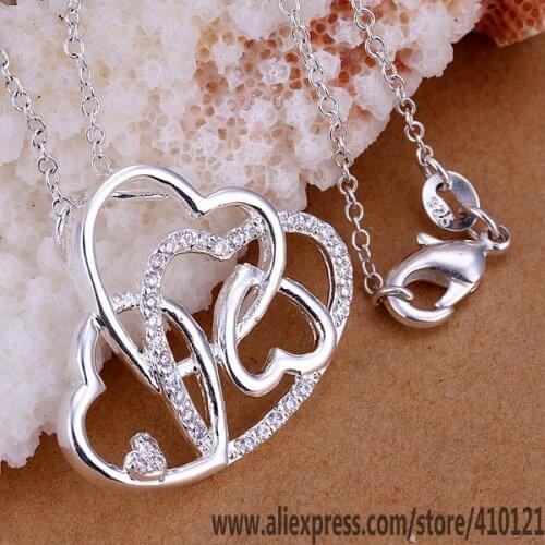 P237_2 Lucky Charm Silver Color Pendants For Women Sterling Jewelry Necklace Women Accessories Fashion Pendant Insets Suspicious