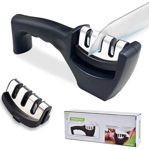 Professional Knife Sharpener Kitchen Sharpening Stone Grinder Knives Whetstone Tungsten Diamond Ceramic Sharpening Blades Tool