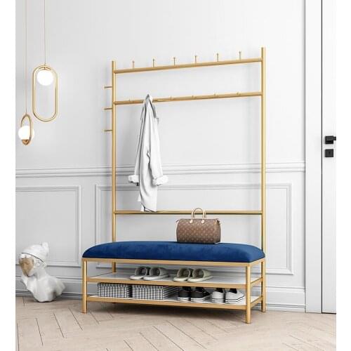 Luxury modern clothes hanger landing household door hanger shoe rack integrated clothes hanger cabinet shoes stool shoe cabinet
