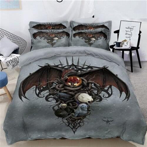 Luxury Halloween Animals 3D Bedding Sets California king Twin Queen King size Double Single Kids Adults Bed set Duvet cover Bed