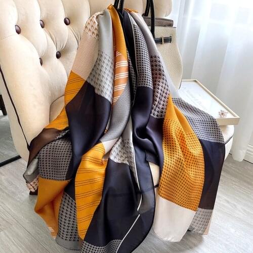 Silk scarf female silk long middle-aged mother silk thin section with cheongsam shawl women autumn and winter all-match shawl