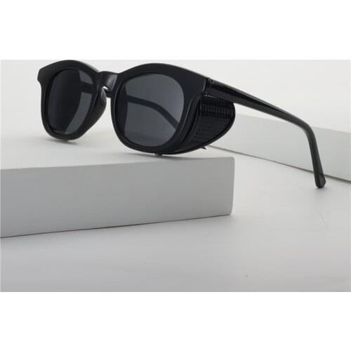 High Quality punk Sunglasses Men Women Brand Designer 2020 Flip Black Retro Round Sunglass Male Sun Glasses For Mens UV400 NX