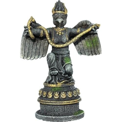 Horus Eagle Face Patron Saint Buddha Statue Garden Sculpture Aquarium Fish Tank Landscaping Ornaments Art Home Garden Decoration