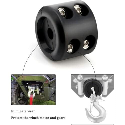 Winch Cable Hook Stopper with Allen Wrench for ATV UTV Winches, Waterproof & Easy to Use Durable Rubber Winch Rope Line Saver