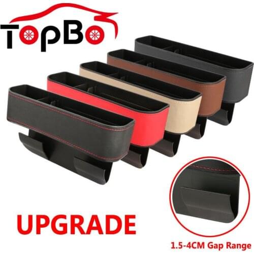 Upgrade Car Organizer Seat Crevice Gaps Storage Box PU Leather Pocket Phone Stowing Tidying Organizer Interior Accessories
