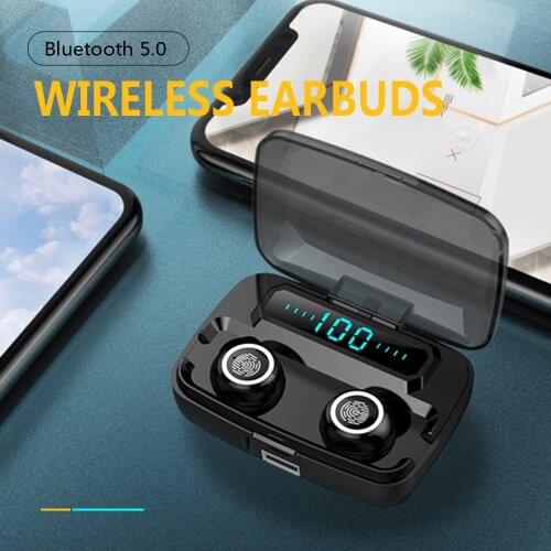 IPX5 Waterproof Bluetooth 5.0 Wireless Earbuds Hi-Fi Sound Effect