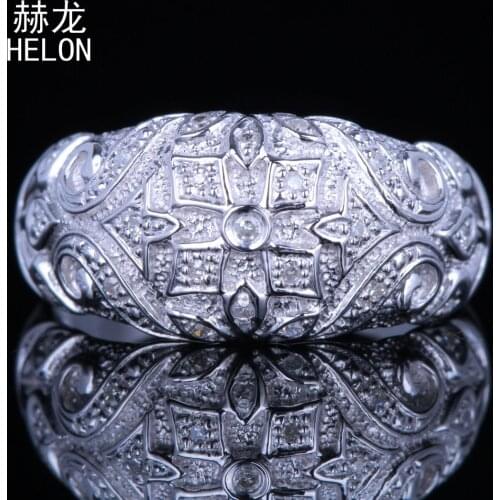 925 Sterling Silver Antique Vintage AAA Graded Cubic Zirconia Ring Art Deco Fine Jewelry Engagement Wedding Ring Solid Silver Ri