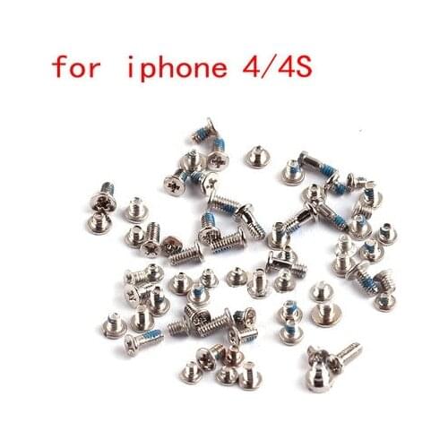 1 set Coopart New Full Screw Set Kit Replacement Screws for iPhone 4 4G 4S iphone4/4S top quality