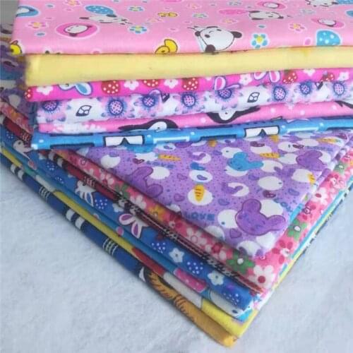 1 Meter Floral Series Cotton Fabric Micro Plush Printed Cloth DIY Craft Bed Sheet Baby Clothing Vest Fabric Sewing Needlework