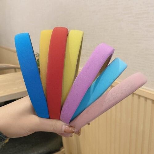 1Pc 4cm Wide Solid Satin Padded Headbands for Women Thick Hair Hoop Girls Sponge Non-slip Hairbands ободок для волос