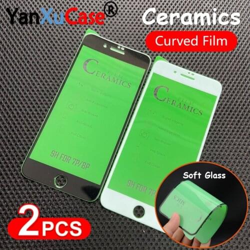2Pcs Ceramic Protective Glass For iPhone 12 Mini 11 Pro Max XR XS Max X 8 7 6 6S Plus Soft Screen Protector For i12 SE 2020 Film