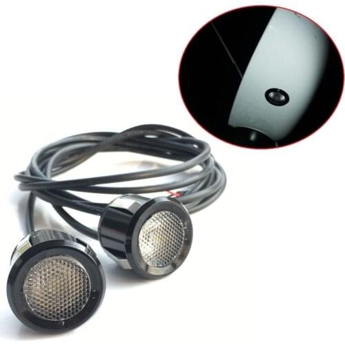 2Pcs LED Side Under Mirror Puddle Light Lamp Bulb IP67 Waterproof Left Right Rearview Mirror Down light lamp White/Blue Color