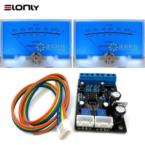 2x TN-105 Classic McIntosh Lake Water Blue VU Meters w/Driver Board DB Tube Amp Power Discharge Flat Front Stage Audio Backlight